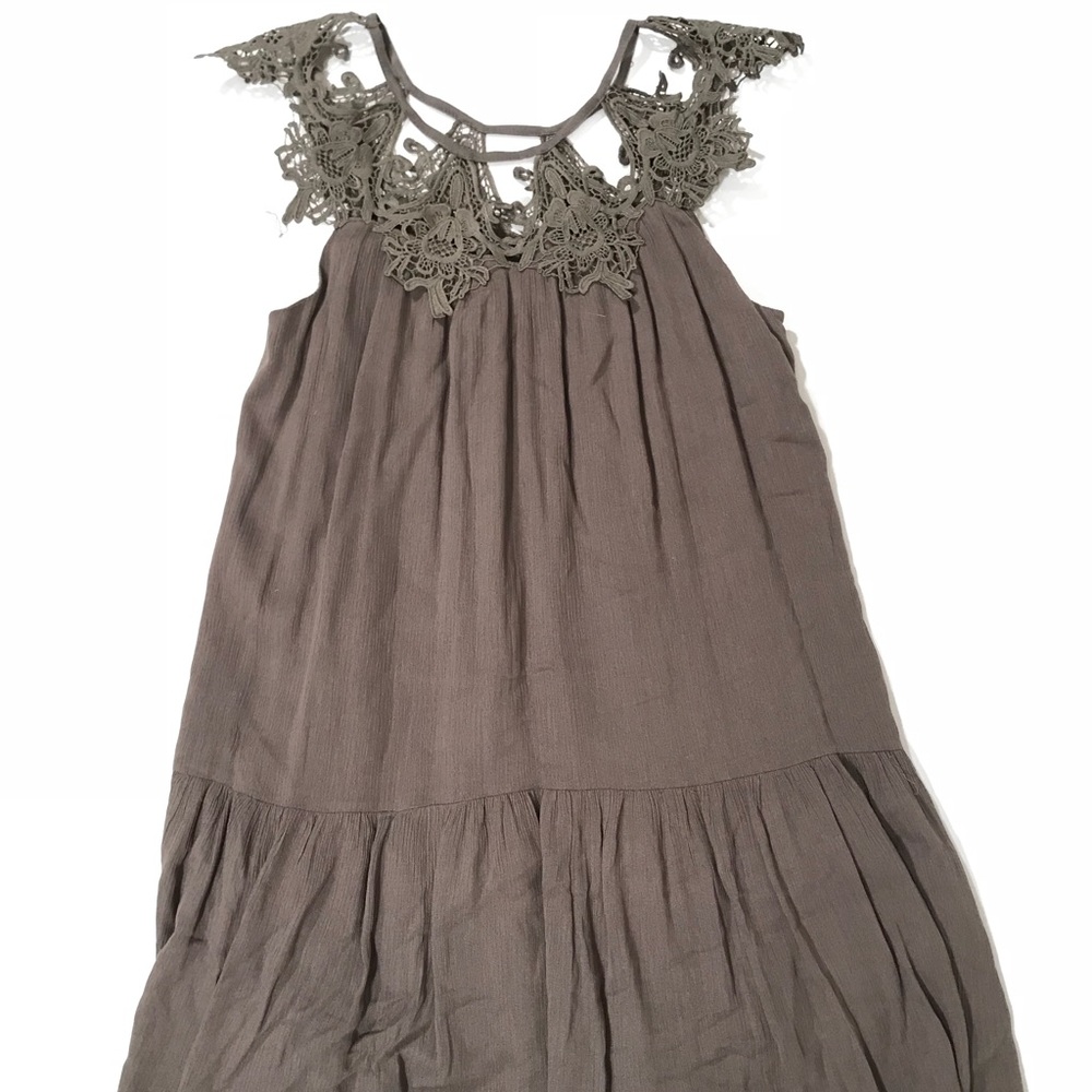 Earthy Green Flowy Dress